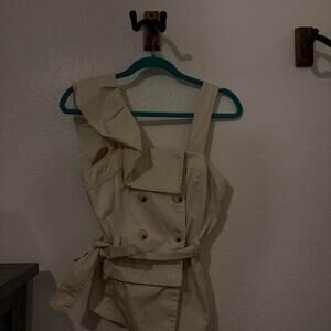 Gianni Bini Cream Asymmetrical Playsuit